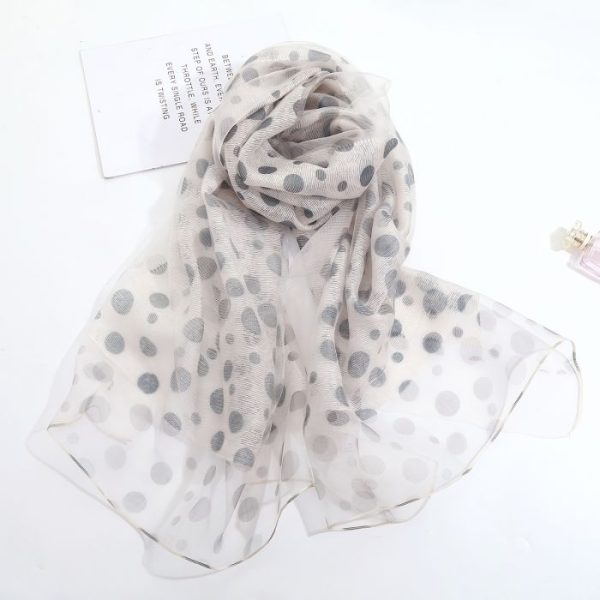 cream and green spotty scarf