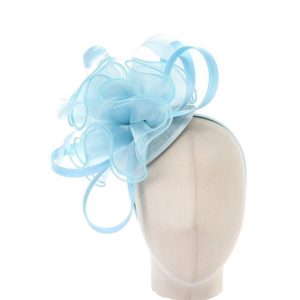 baby blue fascinator with band