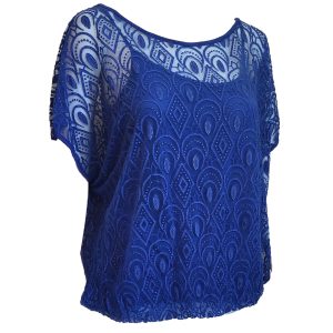 bright blue top with attached vest top