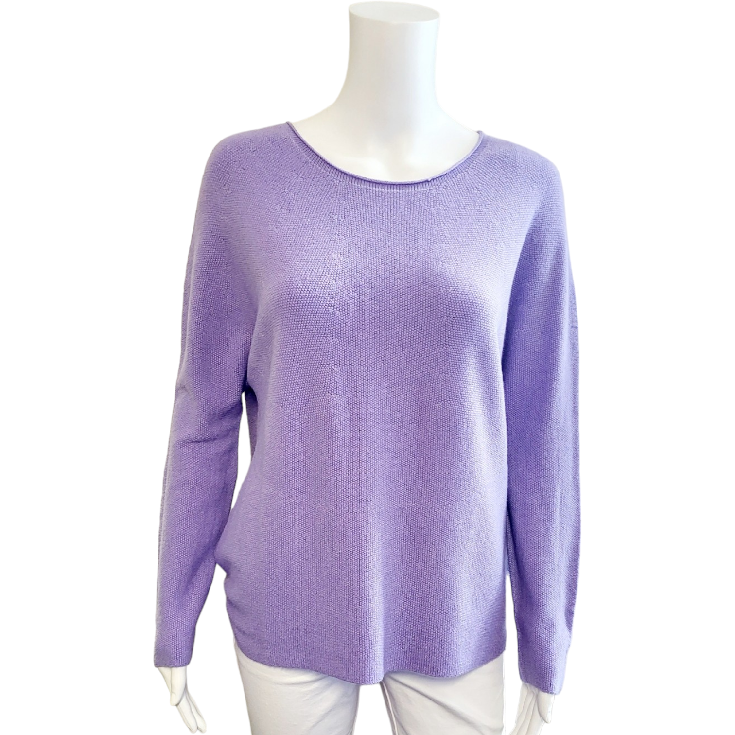 lilac long sleeved jumper with long sleeves