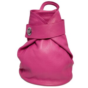 Pink Leather Backpack