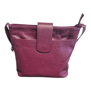 Large Burgundy Leather Messenger Bag