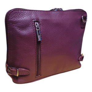 Burgundy Leather Messenger Bag