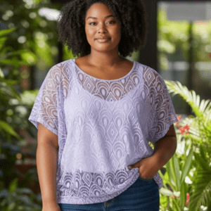 Lilac Patterned Top