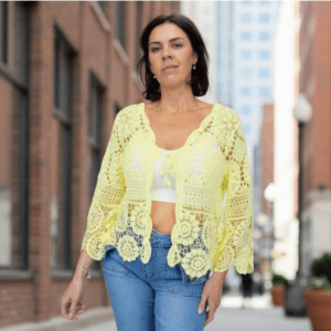 Lemon Crochet Cardigan