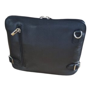Black Leather Messenger Bag