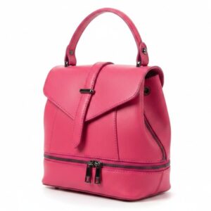 Pink Leather Backpack