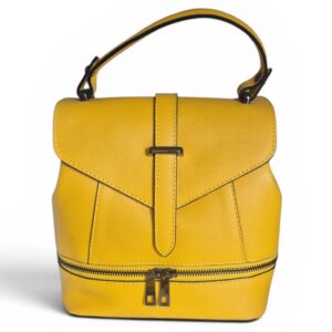 Yellow Leather Backpack