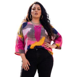 Pink Abstract Top