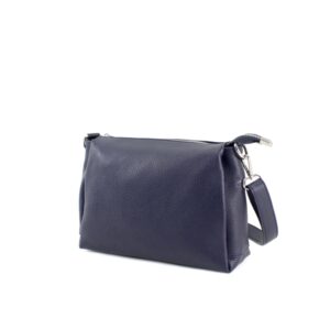 Navy  Compartment Leather Bag