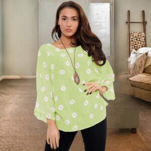 Green Daisy Top