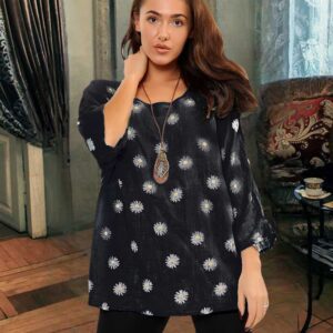 Black Daisy Top